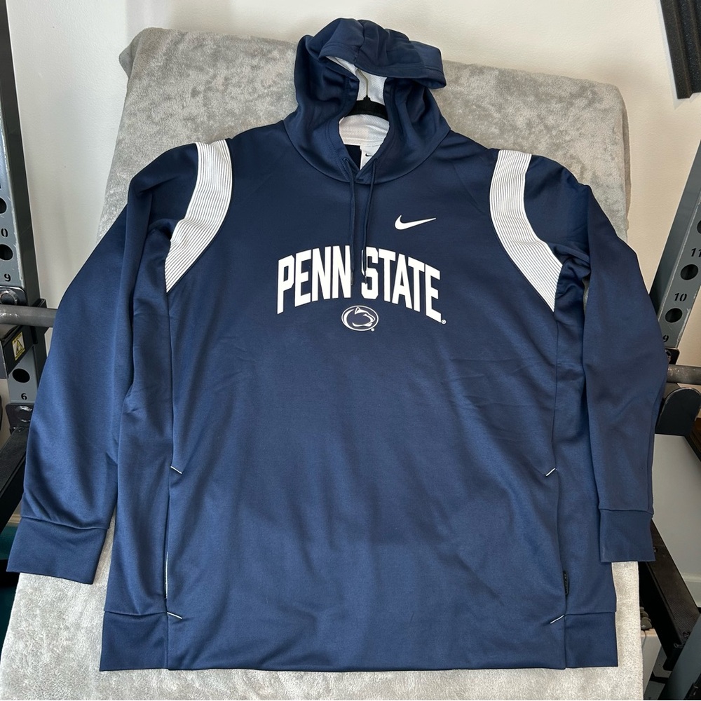 Nike Penn State Nittany Lions Hoodie Mens SIZE 2XL NCAA Therma-FIT Blue Pullover
